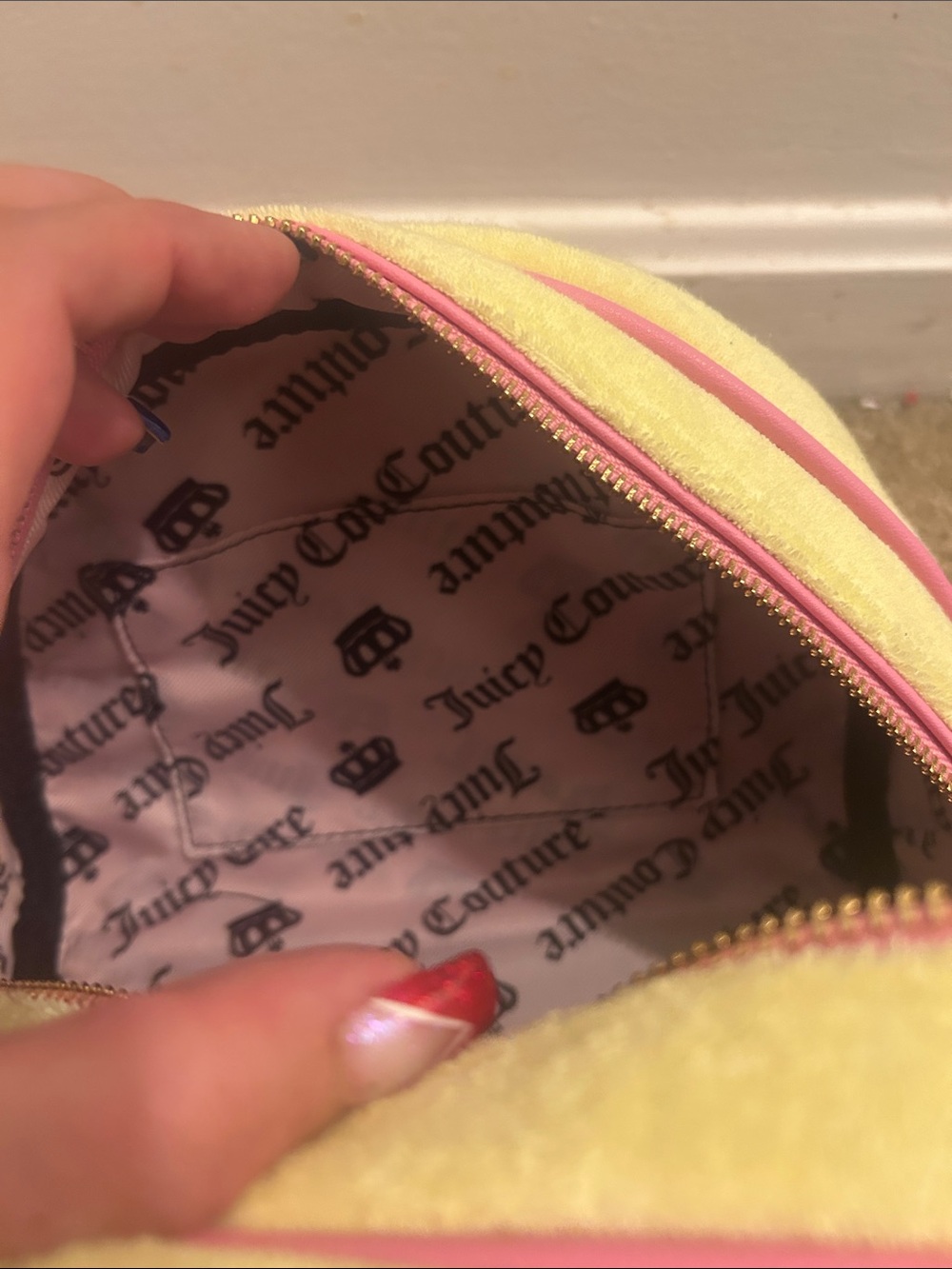 Juicy Couture Yellow and Pink Strawberry Mini Bowling Bag - Picture 7 of 7
